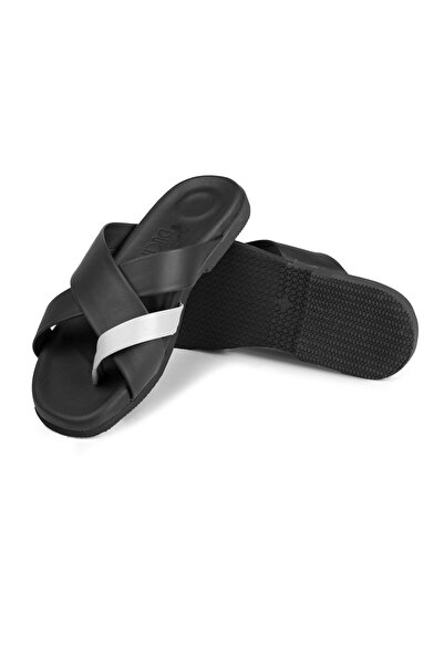 Ducavelli Estate Hakiki Deri Erkek Terliği, Hakiki Deri Terlik, Ortopedik Taban Terlik, Kauçuk Taban Terlik