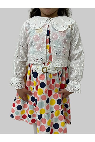 Esterella Κοριτσίστικο Φόρεμα/ Φόρεμα Bolero ζωσμένο/ Παιδικό Αμάνικο πουά