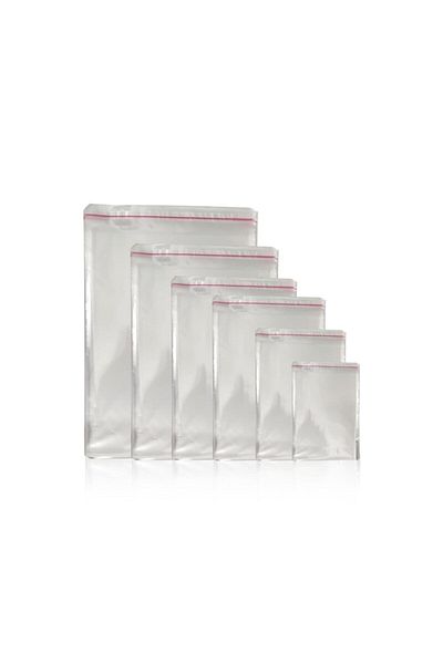 BossPack Transparent Tape (45x65 Cm) Shiny Gelatin Bag (250 Pieces) - Transparent Gift Bag