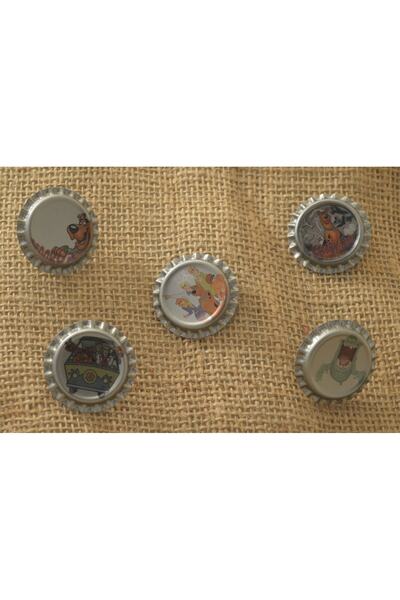 FanomCraft Vintage Gazoz Kapağı Rozet 5'li Set