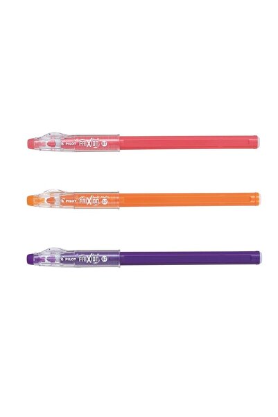 Pilot Frixion Ball Stick Roller Silinebilir Jel Kalem 0.7 Mm Mercan-turuncu-mor