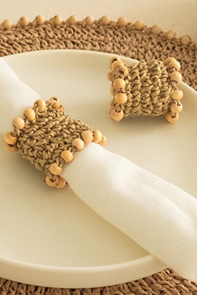 DECORDEM Rigny 4'lü Peçete Halkası 4x5cm, Peçete Yüzüğü, Peçetelik