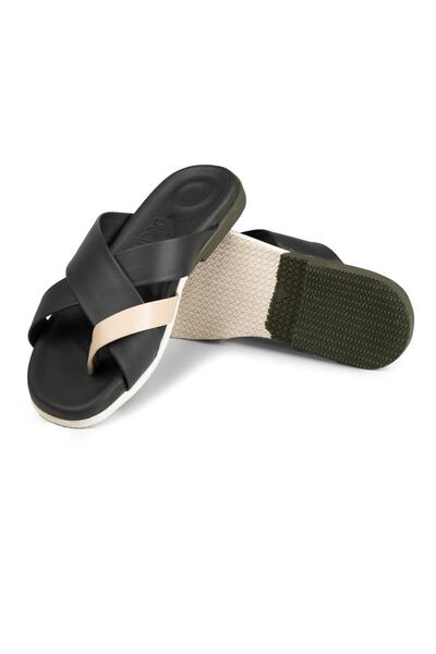 Ducavelli Estate ανδρικές παντόφλες από γνήσιο δέρμα, παντόφλες από γνήσιο δέρμα, παντόφλες ορθοπεδικής σόλας, παντόφλες σόλα από καουτσούκ