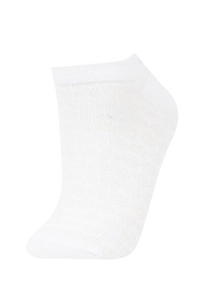 DeFacto Women's 3-Piece Cotton Booties Socks