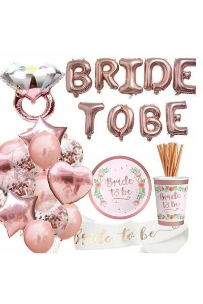 Bkmc Σετ Μιας Χρήσης  "Rose Bride To Be " για Ερωτοτροφικό Πάρτι