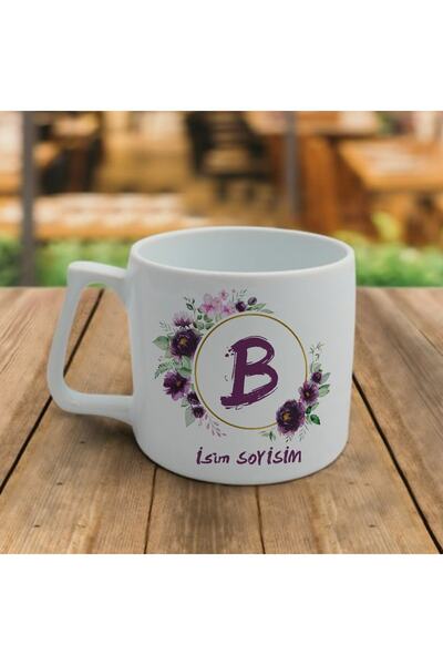 YG REKLAM Kişiye Özel B Harfli Isimli Küçük Boy Nescafe Fincanı Kupa