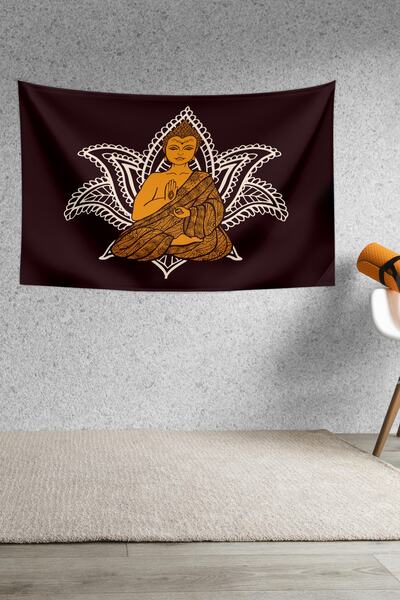 Vagonik Йога Будда Настінний килим 70x100 см