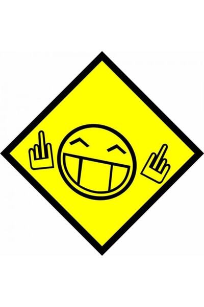 Trend Garaj ملصق أصفر للوجه المبتسم 2 قطعة