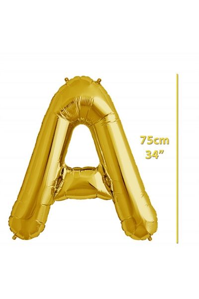 ikm balon Foil Letter Balloon Medium Size 75 Cm Gold A
