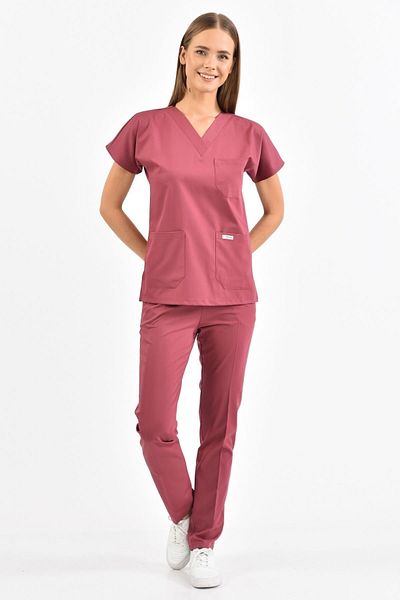 Owlet Medikal Set uniformă chirurgicală Lycra roz închis