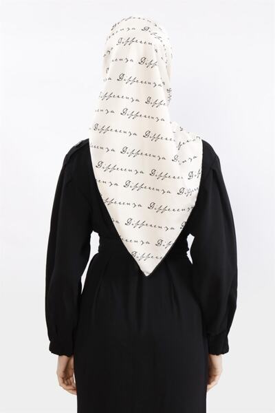 Differenza Шарф з логотипом, екрю