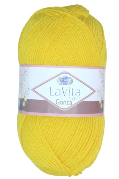 LaVita Yarn غزل تاكا للحياكة اليدوية من جونكا (2022-YELLOW)