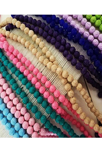 Hyd 10 Pieces Mevlüt Gift Rosary Rose Scented Rose Patterned Gift Boxless Rosary Mixed Color