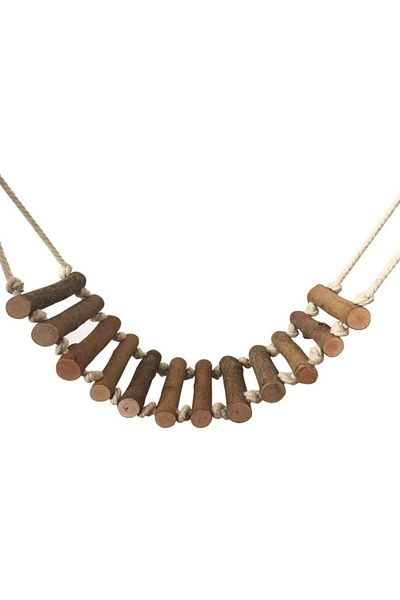 Alyones Wooden Rope Swing Entertainment Bridge for Budgies