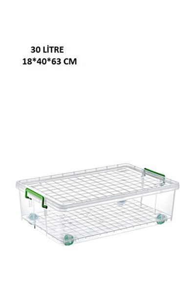 BlackBird Home Storage Food Toy Box with Wheels Hard Plastic 30 Liters