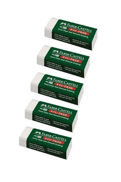 Faber Castell ممحاة بيضاء حجم صغير 5 قطع