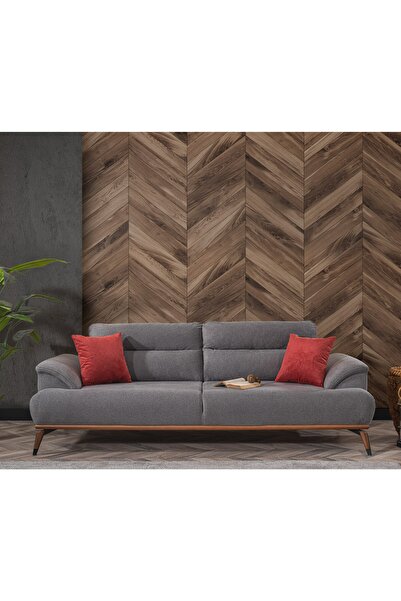 Weltew Home Milano Koltuk Takımı 3+3+1+1 (kırmızı-gri)