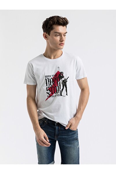 Ltb Erkek BEYAZ T-SHIRT  012198457761430000