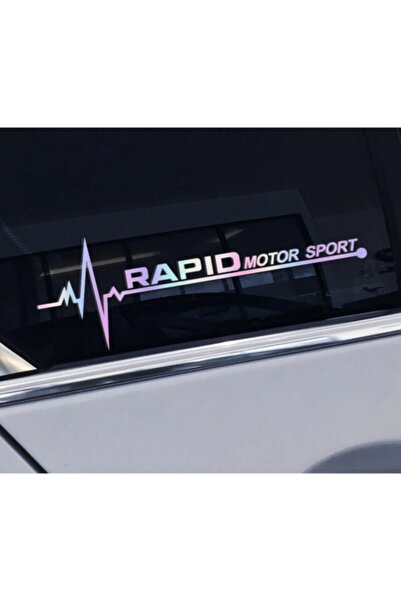 TSC سكودا رابيد ملصق زجاجي جانبي لباب السيارة 20 سم × 7 سم هولو كروما