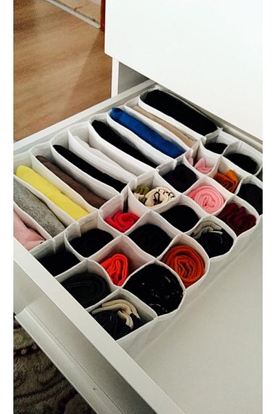Serstil White 31 Compartment Honeycomb Organizer - Drawer and Cabinet Organizer