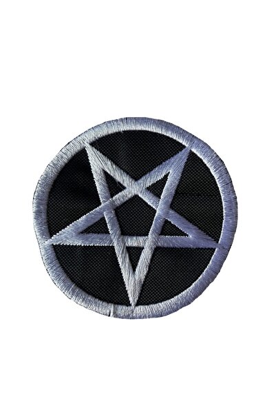 StüdyoÜmitTişört خماسي الشعار الأبيض المرقعة الحجاب تزوير والجينز