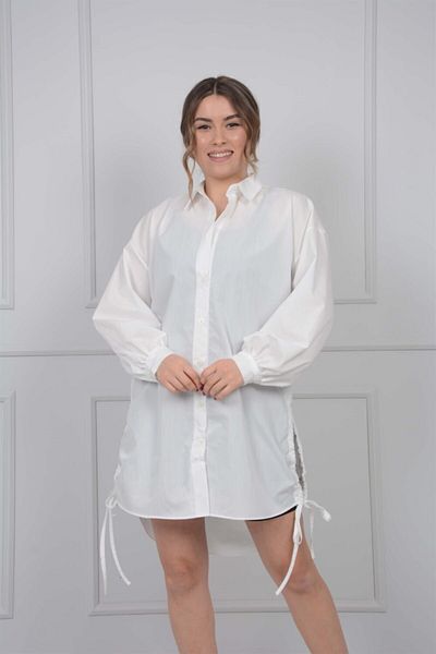 giyimmasalı White Shirt with Gather Detail