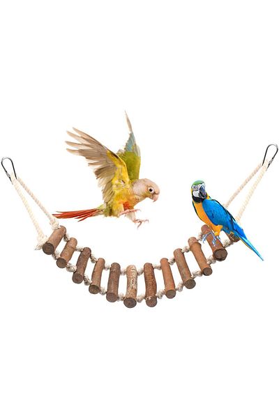 Alyones Wooden Ladder Bird Ladder For Bird Cages