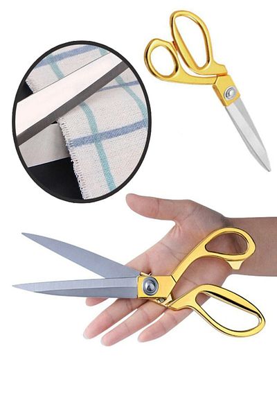 RoseRoi Professional Gold Handle Metal Tailor Scissors