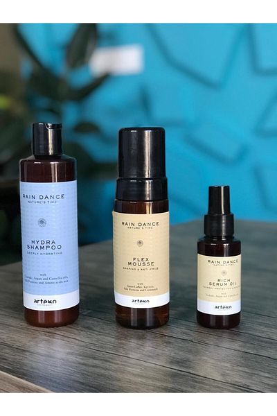 Artego Rain Dance Hydra - Care Set with Shampoo, Flex Mouse and Serum Preventive Moisture