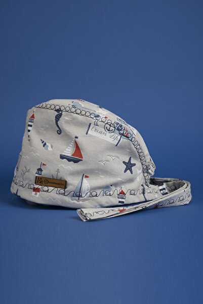 Best Bone Gri Ocean Desenli Cerrahi Bone