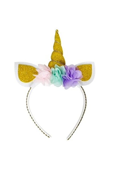 PARTİSERÜVENİ Unıcorn Taç Simli Evadan Altın Renk