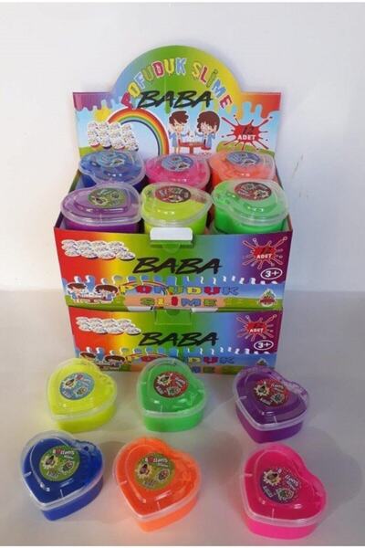 Generic Brand Heart Fluffy Slime Set of 6