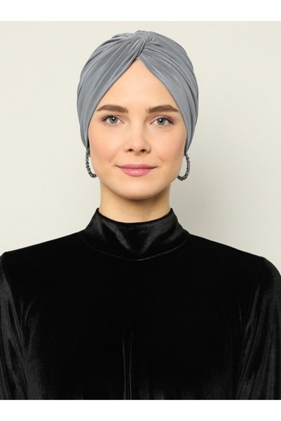 Mervin Şal Dolama Bone - Gri - 25 -
