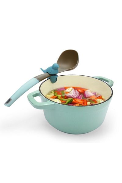 Yetkin Home Silicone Bird-Shaped Apparatus Attached to the Pot and Spoon Holder