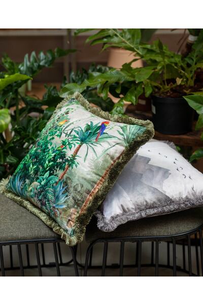 Adawall Papağanlı Dekoratif Kırlent