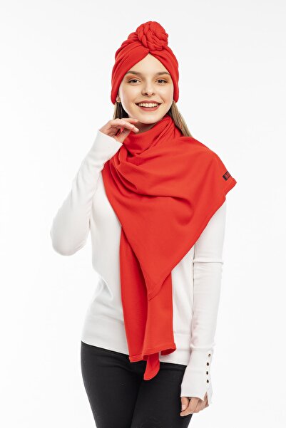 Luna Nueva Valentine's Day Red Pure Cotton Knitwear Scarf Beret Set
