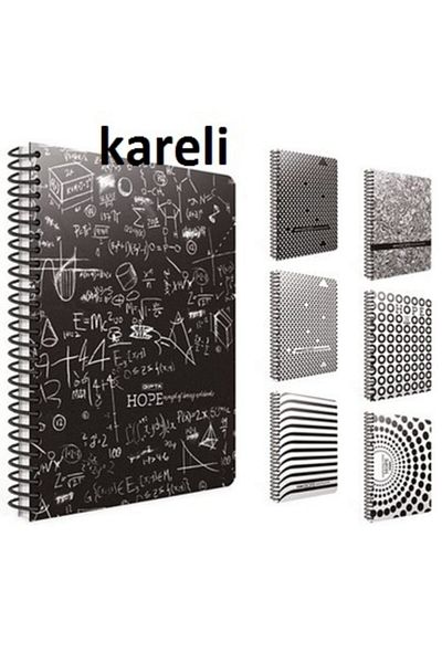 Gıpta Hope 80 Yp Checked Spiral Cardboard Cover Notebook 18.5*26 Cm