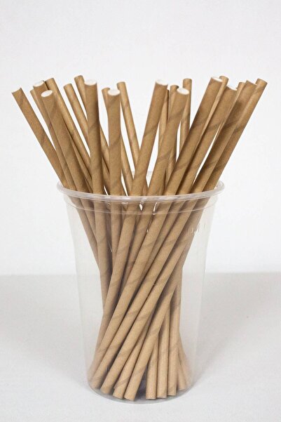 Genel Markalar Kağıt Metalize Pipet Lüx Natural 22 Cm 25'li Pipet