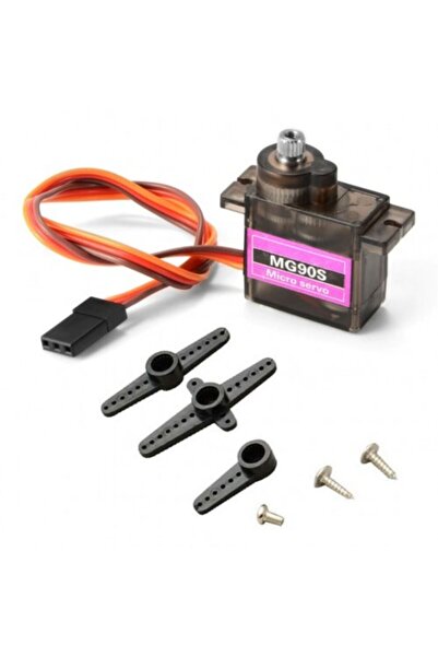 Genel Markalar 5v Mg90s Metal Dişli Servo Motor 180 Derece Dişli Kol Seti 2kg/cm