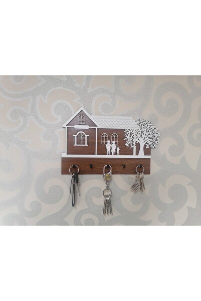 DOĞAN LİFE Ahşap Ev Anahtarlık