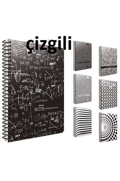 Gıpta Hope 80 Yp Lined Spiral Cardboard Cover Notebook 18.5*26 Cm