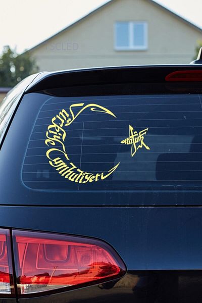 TSC Republic of Turkey and Ataturk Car Windshield Sticker Sticker Foil