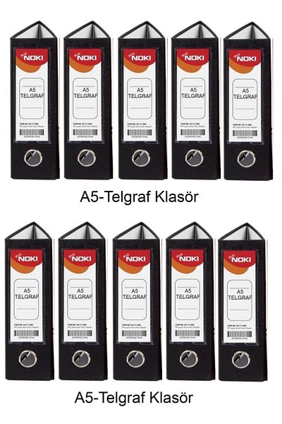 Noki 10 Pcs Black Wide A5 Plastic Telegraph Folder