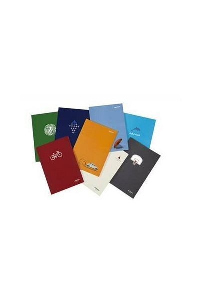 Yerli ملاحظة172402 دفتر ملاحظات ذو غطاء صلب بغلاف مقوى بدون مطاط 120 ورقة صفحة بيضاء 17x24 سم