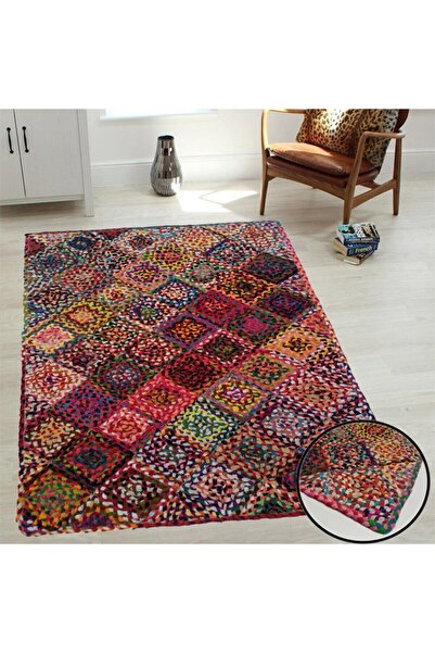 GizHome Bolero El Dokuma Hasır Jut Örgü Halı D09 120x180 Cm