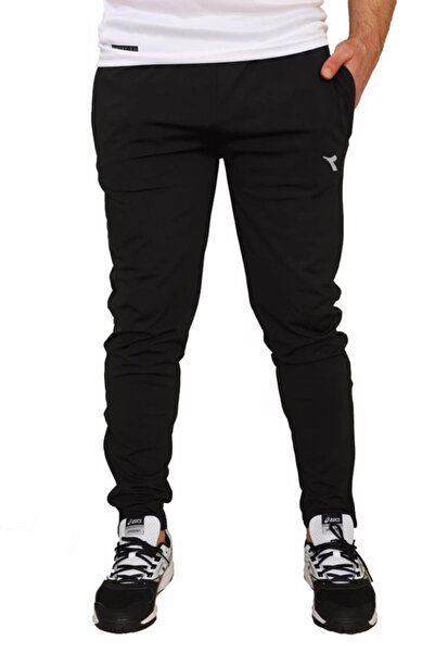Diadora Ανδρικό μαύρο παντελόνι Lycra