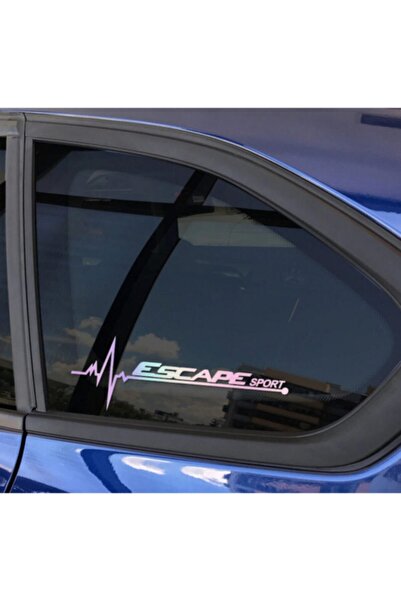 TSC ملصق نافذة جانبية من Escape Holo-Chroma - 20 سم × 7 سم، باب سيارة