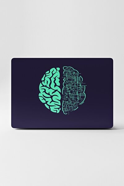 TUGİBU Laptop Sticker Kaplama Notebook Macbook Mavi Lacivert Brain