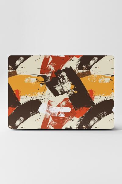 TUGİBU Laptop Sticker Skin Notebook Macbook Yellow Red Brown