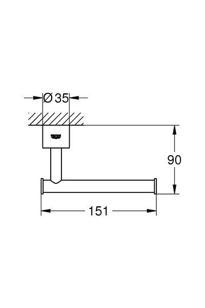 Grohe Atrio Toilet Roll Holder - 40891000